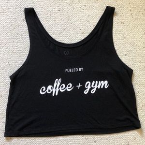 !!!SALE!!! Coffee + Gym Cropped Flowy Tee